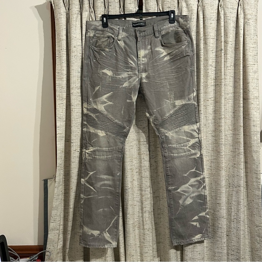 Raw & Dirty Greaser Slim Moto Distressed Jeans